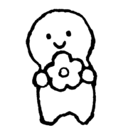 Standing with flowers