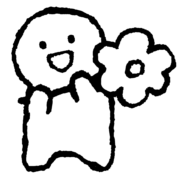 Standing with a flower
