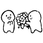 Hand over a bouquet of flowers